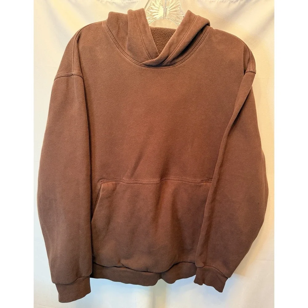 Lululemon Men's Medium Steady State Hoodie Sweatshirt Pullover Brown Athletic - Picture 4 of 9